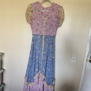 EVIE Floral Dress in Pink and Blue